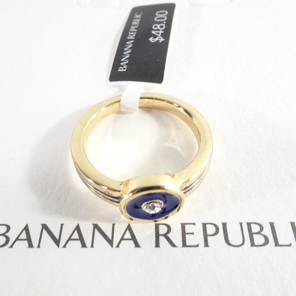 Banana Republic Women's Metallic Roots Enamel RING NWT 58 Sz 5 6 and 7 - Picture 5 of 7